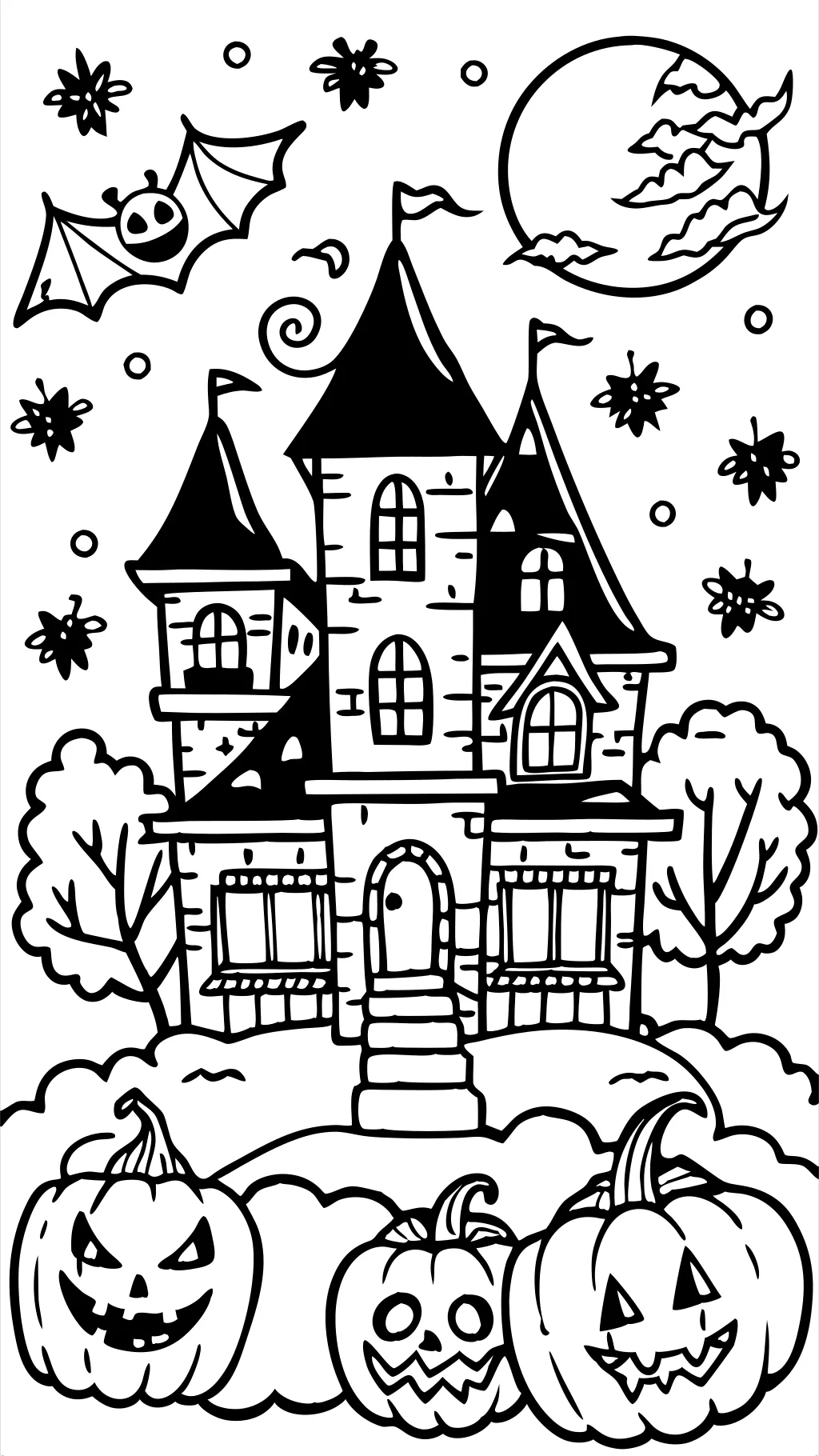 halloween coloring page adult